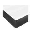 Saltea cu arcuri buzunar, fermitate medie, negru, 120x190x20 cm, piele ecologică - WOODBB3332