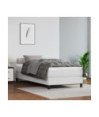 Saltea cu arcuri buzunar, fermitate medie, alb, 120x190x20 cm, piele ecologică - WOODBB3333