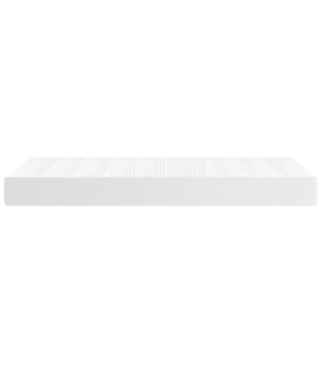 Saltea cu arcuri buzunar, fermitate medie, alb, 120x190x20 cm, piele ecologică - WOODBB3333