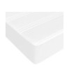 Saltea cu arcuri buzunar, fermitate medie, alb, 120x190x20 cm, piele ecologică - WOODBB3333