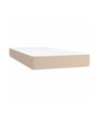 Saltea cu arcuri buzunar, fermitate medie, cappuccino, 120x190x20 cm, piele eco - WOODBB3335 Saltea cu arcuri buzunar, fermitate medie, cappuccino, 120x190x20 cm, piele eco - WOODBB3335