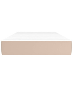 Saltea cu arcuri buzunar, fermitate medie, cappuccino, 120x190x20 cm, piele eco - WOODBB3335