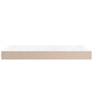 Saltea cu arcuri buzunar, fermitate medie, cappuccino, 120x190x20 cm, piele eco - WOODBB3335