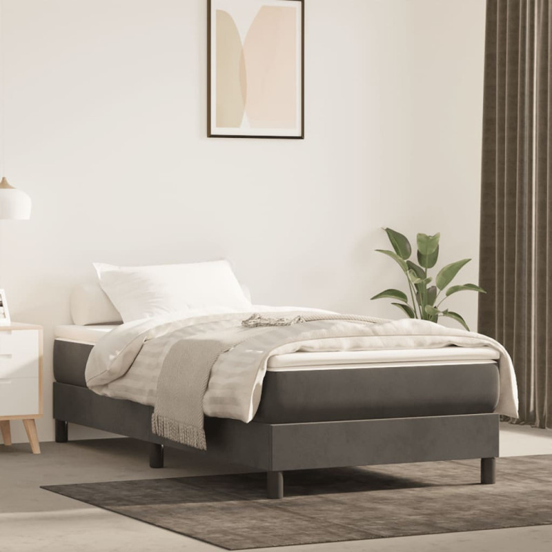 Saltea cu arcuri buzunar, fermitate medie, gri închis, 120x190x20 cm, textil - WOODBB3337 Saltea cu arcuri buzunar, fermitate medie, gri închis, 120x190x20 cm, textil - WOODBB3337