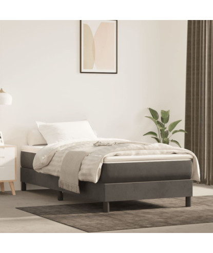 Saltea cu arcuri buzunar, fermitate medie, gri închis, 120x190x20 cm, textil - WOODBB3337