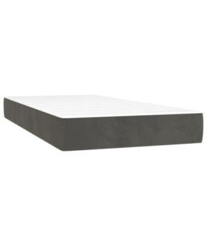 Saltea cu arcuri buzunar, fermitate medie, gri închis, 120x190x20 cm, textil - WOODBB3337