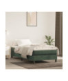 Saltea cu arcuri buzunar, fermitate medie, verde închis, 120x190x20 cm, catifea - WOODBB3339