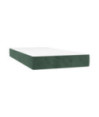 Saltea cu arcuri buzunar, fermitate medie, verde închis, 120x190x20 cm, catifea - WOODBB3339