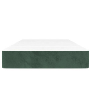 Saltea cu arcuri buzunar, fermitate medie, verde închis, 120x190x20 cm, catifea - WOODBB3339