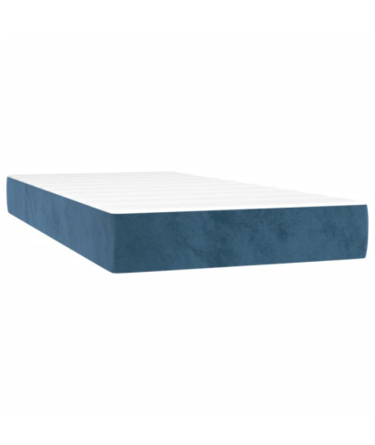 Saltea cu arcuri buzunar, fermitate medie, albastru închis, 120x190x20 cm catifea - WOODBB3340