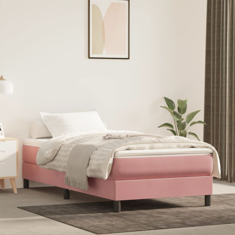 Saltea cu arcuri buzunar, fermitate medie, roz, 120x190x20 cm, catifea - WOODBB3341 Saltea cu arcuri buzunar, fermitate medie, roz, 120x190x20 cm, catifea - WOODBB3341