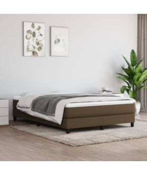 Saltea cu arcuri buzunar, fermitate medie, maro închis, 140x190x20 cm, textil - WOODBB3342