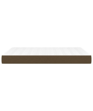 Saltea cu arcuri buzunar, fermitate medie, maro închis, 140x190x20 cm, textil - WOODBB3342