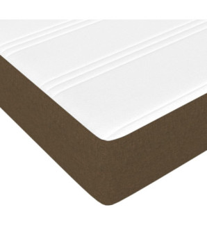 Saltea cu arcuri buzunar, fermitate medie, maro închis, 140x190x20 cm, textil - WOODBB3342