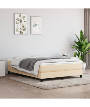 Saltea cu arcuri buzunar, fermitate medie, crem, 140x190x20 cm, textil - WOODBB3343