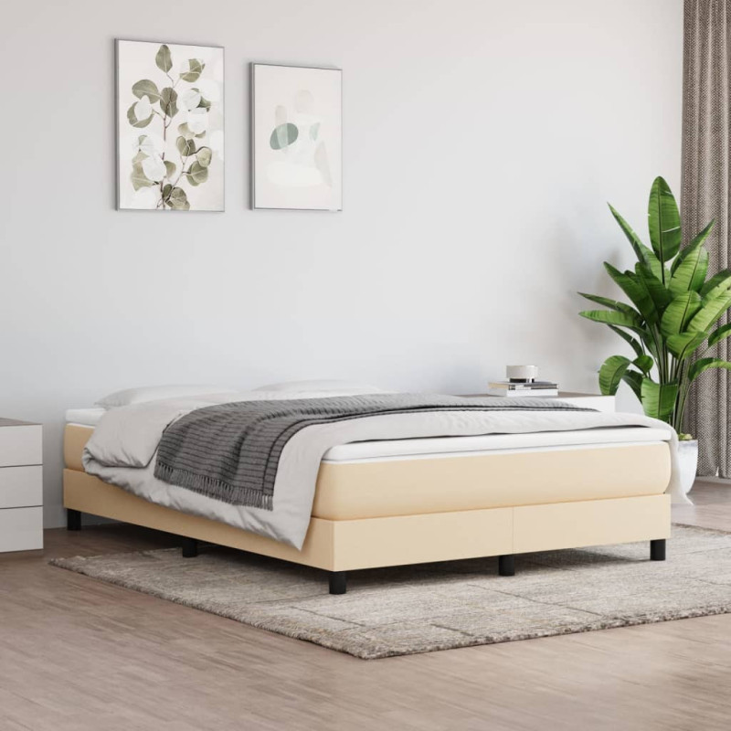 Saltea cu arcuri buzunar, fermitate medie, crem, 140x190x20 cm, textil - WOODBB3343
