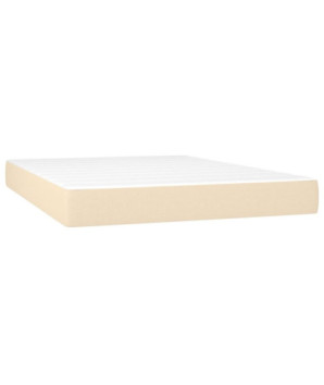 Saltea cu arcuri buzunar, fermitate medie, crem, 140x190x20 cm, textil - WOODBB3343