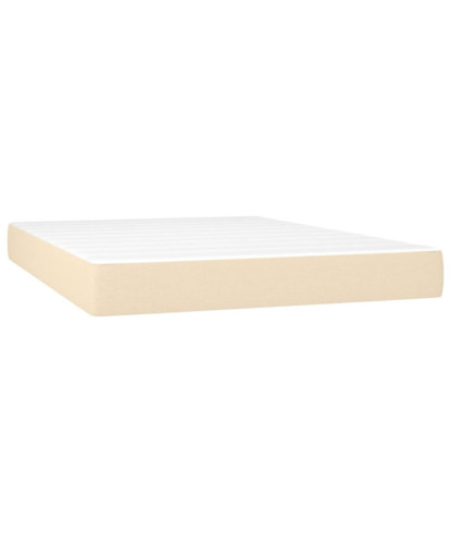 Saltea cu arcuri buzunar, fermitate medie, crem, 140x190x20 cm, textil - WOODBB3343
