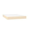 Saltea cu arcuri buzunar, fermitate medie, crem, 140x190x20 cm, textil - WOODBB3343