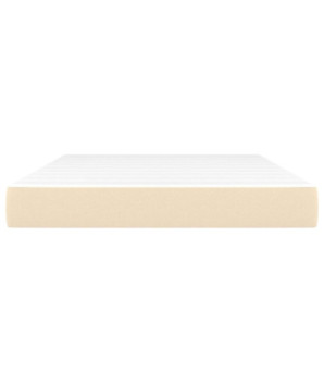 Saltea cu arcuri buzunar, fermitate medie, crem, 140x190x20 cm, textil - WOODBB3343