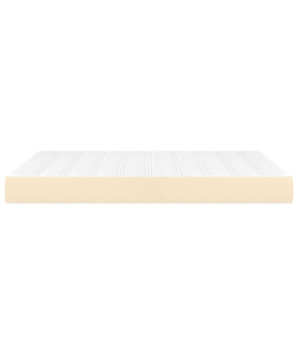 Saltea cu arcuri buzunar, fermitate medie, crem, 140x190x20 cm, textil - WOODBB3343