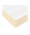 Saltea cu arcuri buzunar, fermitate medie, crem, 140x190x20 cm, textil - WOODBB3343