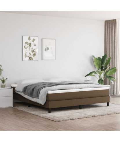 Saltea cu arcuri buzunar, fermitate medie, maro închis, 180x200x20 cm, textil - WOODBB3347