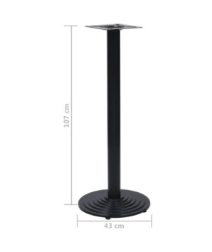 Picior masă de bistro, negru,Ø43x107 cm, fontă, cu aspect industrial - WOODBB3349