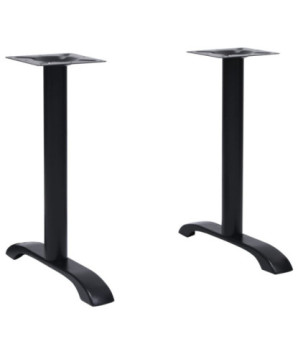 Picior masă de bistro, 2 buc., negru, 61x8x72 cm, fontă, cu aspect industrial - WOODBB3350