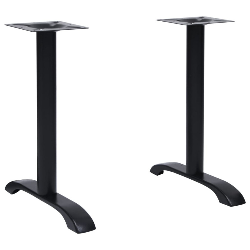 Picior masă de bistro, 2 buc., negru, 61x8x72 cm, fontă, cu aspect industrial - WOODBB3350 Picior masă de bistro, 2 buc., negru, 61x8x72 cm, fontă, cu aspect industrial - WOODBB3350