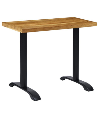 Picior masă de bistro, 2 buc., negru, 61x8x72 cm, fontă, cu aspect industrial - WOODBB3350