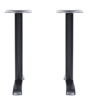 Picior masă de bistro, 2 buc., negru, 61x8x72 cm, fontă, cu aspect industrial - WOODBB3350
