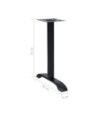 Picior masă de bistro, 2 buc., negru, 61x8x72 cm, fontă, cu aspect industrial - WOODBB3350 Picior masă de bistro, 2 buc., negru, 61x8x72 cm, fontă, cu aspect industrial - WOODBB3350
