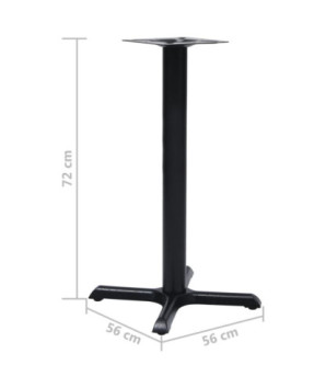 Picior de masă Bistro Negru 56x56x72 cm Fontă, cu aspect industrial - WOODBB3351