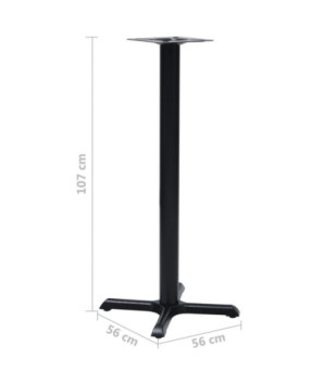 Picior masă de bistro, negru, 56 x 56 x 107 cm, fontă, cu aspect industrial - WOODBB3352