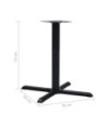 Picior masă de bistro, negru, 76 x 76 x 72 cm, fontă, cu aspect industrial - WOODBB3353 Picior masă de bistro, negru, 76 x 76 x 72 cm, fontă, cu aspect industrial - WOODBB3353