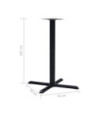Picior masă de bistro, negru, 76 x 76 x 107 cm, fontă, cu aspect industrial - WOODBB3354 Picior masă de bistro, negru, 76 x 76 x 107 cm, fontă, cu aspect industrial - WOODBB3354
