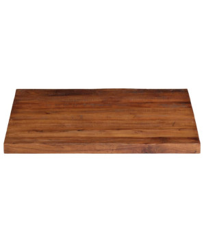 Masă bistro 80x80 cm din lemn masiv reciclat cu picior fontă negru