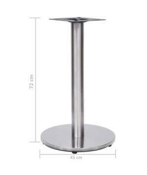 Picior masă de bistro, argintiu, Ø45x72 cm, oțel inoxidabil, cu aspect industrial - WOODBB3362