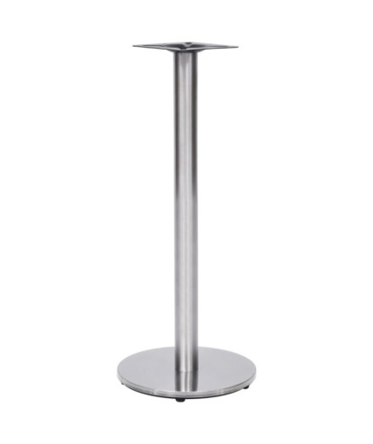 Picior masă de bistro, argintiu, Ø45x107 cm, oțel inoxidabil, cu aspect industrial - WOODBB3363