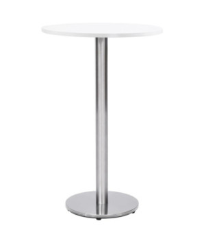 Picior masă de bistro, argintiu, Ø45x107 cm, oțel inoxidabil, cu aspect industrial - WOODBB3363