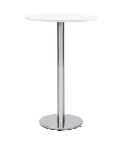 Picior masă de bistro, argintiu, Ø45x107 cm, oțel inoxidabil, cu aspect industrial - WOODBB3363