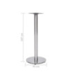 Picior masă de bistro, argintiu, Ø45x107 cm, oțel inoxidabil, cu aspect industrial - WOODBB3363