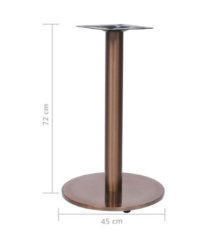 Picior masă de bistro, auriu, Ø45x72 cm, oțel inoxidabil, cu aspect industrial - WOODBB3364