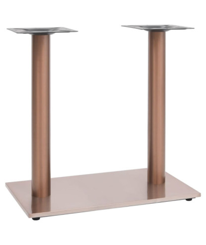 Picior masă de bistro, alamă, 70x40x72 cm, oțel inoxidabil, cu aspect industrial - WOODBB3366