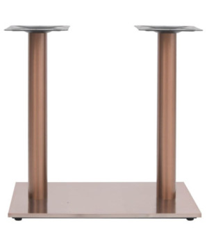 Picior masă de bistro, alamă, 70x40x72 cm, oțel inoxidabil, cu aspect industrial - WOODBB3366