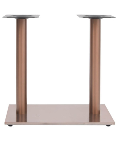 Picior masă de bistro, alamă, 70x40x72 cm, oțel inoxidabil, cu aspect industrial - WOODBB3366