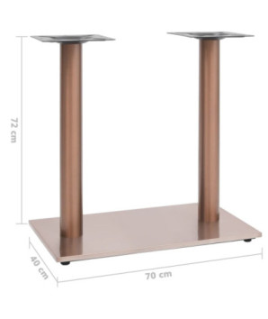Picior masă de bistro, alamă, 70x40x72 cm, oțel inoxidabil, cu aspect industrial - WOODBB3366