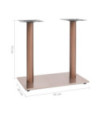 Picior masă de bistro, alamă, 70x40x72 cm, oțel inoxidabil, cu aspect industrial - WOODBB3366