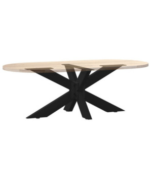 Picior masă de cafea, formă de păianjen, negru, 98x58x(42-43) cm, oțel - WOODBB3367